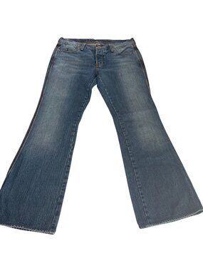 Polo Jeans Co Whitney Super Flared Jean 10 Mid Rise Denim Retro Western Festival